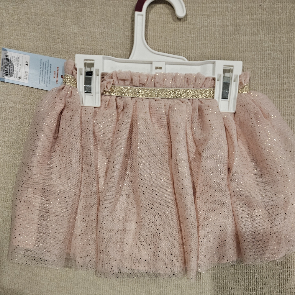 Pink Glittery Tulle Skirt